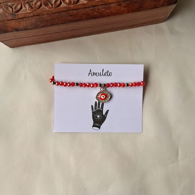 Pulsera Amuleto Ojo Turco Rojo