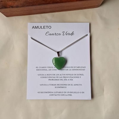Corazón Cuarzo Verde Grande