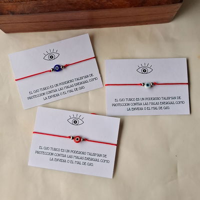 Pulseras Amuleto Ojo Turco Rojas