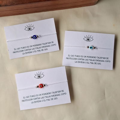 Pulseras Amuleto Ojo Turco Blancas 