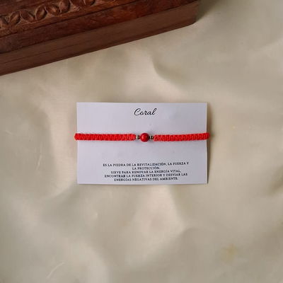Pulsera Esferas Coral