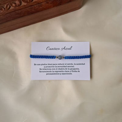 Pulsera Esferas Cuarzo Azul 