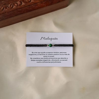 Pulsera Esferas Malaquita 