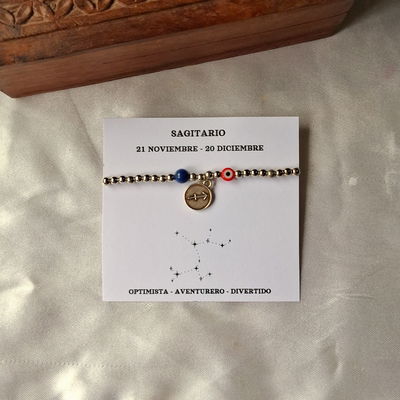 Pulsera Sagitario- Cuarzo Azul