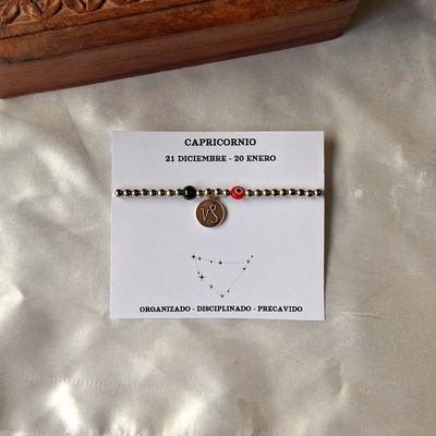 Pulsera Capricornio - Onix Negro 