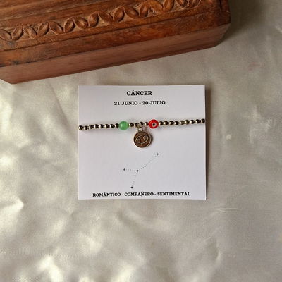 Pulsera Cáncer- Cuarzo Verde