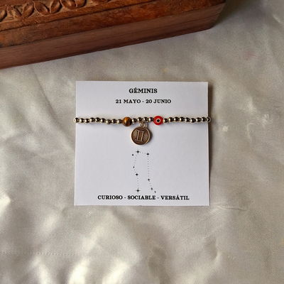 Pulsera Geminis - Ojo De Tigre 