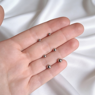 Aros Perlas Plateadas 