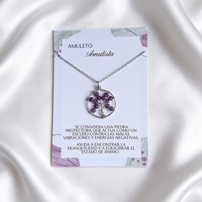 Collar Árbol De La Vida Amatista 