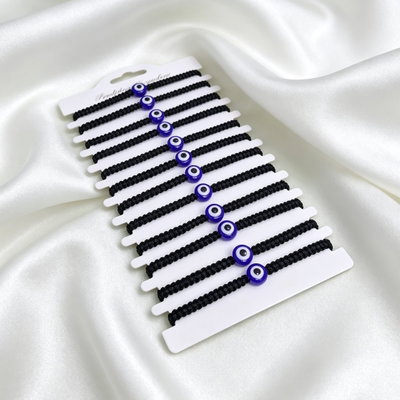 Set Pulseras Ojo Turco Negras