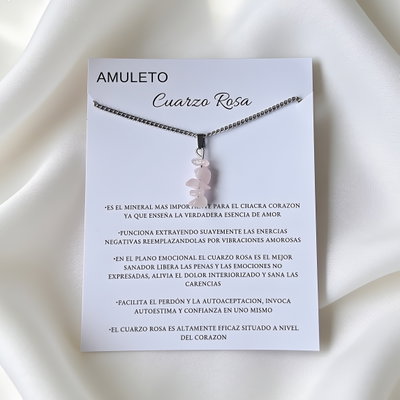 Amuleto Cuarzo Rosa 