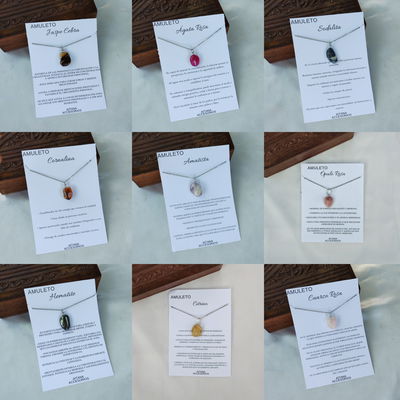 Combo X10 Cadenas Cristales Rolados 