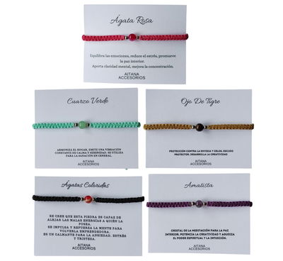Combo X5 Pulseras Esferas 