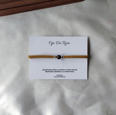 Pulsera Esferas Ojo De Tigre 