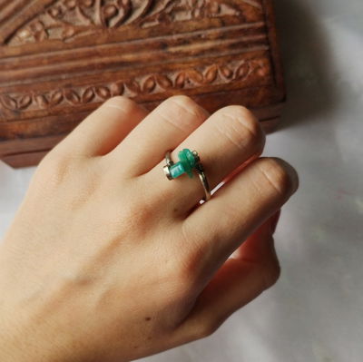 Anillo Alpaca Amazonita 
