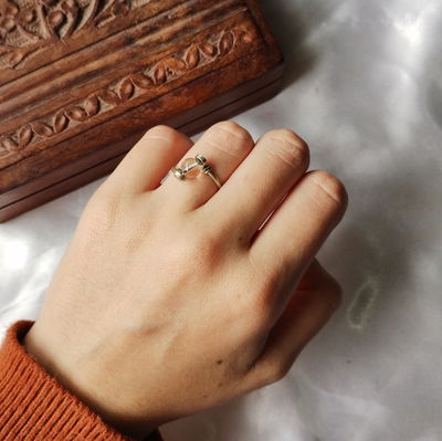 Anillo Alpaca Cuarzo Cristal 