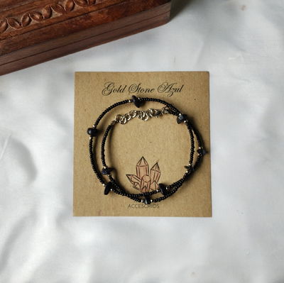 Collares Escallas Gold Stone Azul 