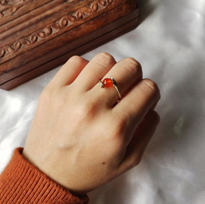 Anillo Alpaca Cornalina 