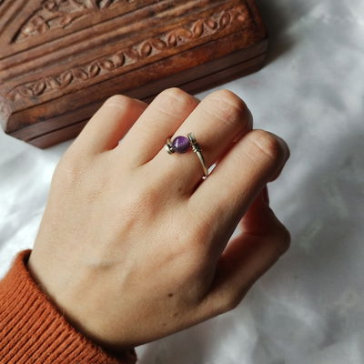 Anillo Alpaca Amatista 