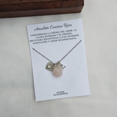 Amuleto Cuarzo Rosa 