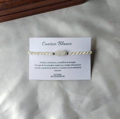 Pulsera Escallas Cuarzo Blanco