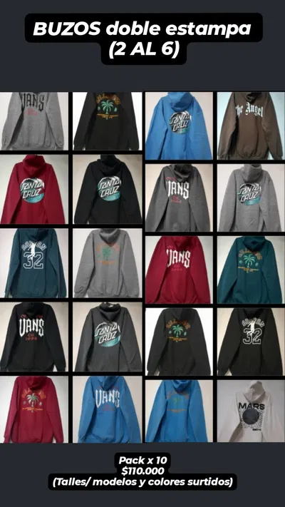 Pack de buzos doble estampa 