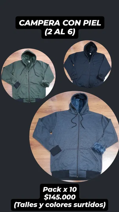 pack de camperas de hombre con piel