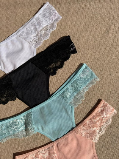 Pack x4 Less morley y encaje