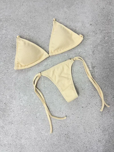 Bikini Luna Texturada Crema