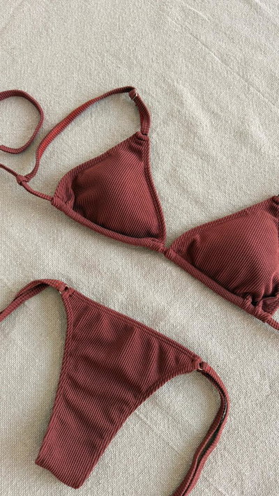 Bikini Luna Texturada Cobre