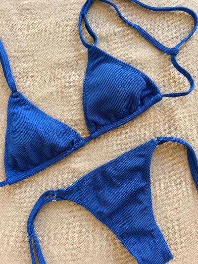Bikini Luna Texturada Azul