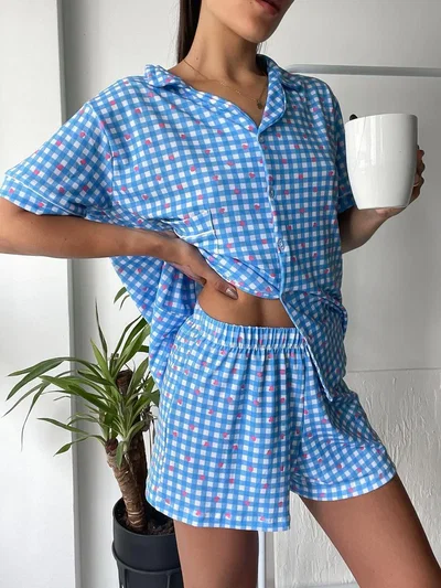 Pijama Camisero Cuadrille