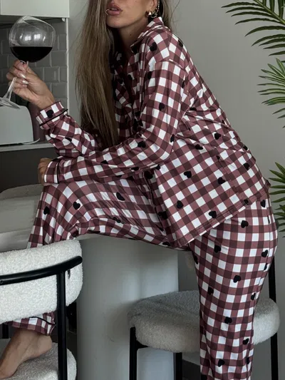 Pijama Camisero Amber Chocolate