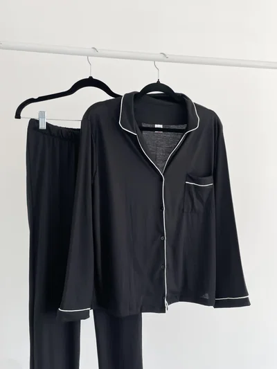 Pijama Camisero Negro