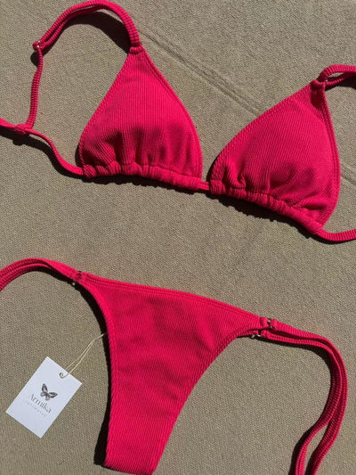 Bikini Luna Texturada Fucsia