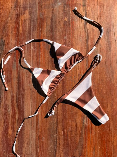 Bikini Grecia Marron y Natural