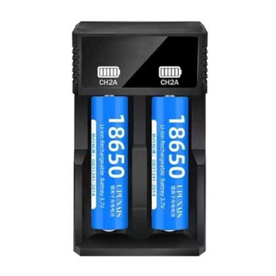 CARGADOR DE PILAS MODS-726 DOBLE – STOCK – NEGRO