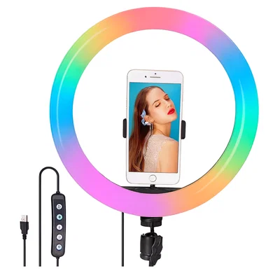 TRIPODE 2.1M CON ARO DE LUZ RGB