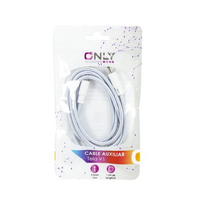 CABLE AUX 3,5 – 1 METRO – BLANCO
