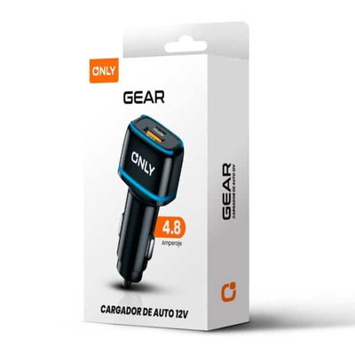 CARGADOR 12V 1 USB 1 TC + CABLE TIPO C