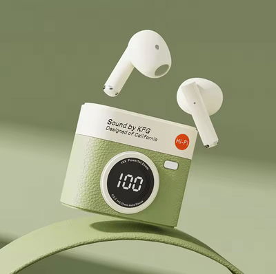 Auriculares Q86 Bluetooth Estuche Retro Cámara LED