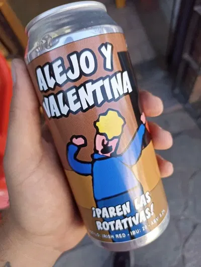 Cerveza Alejo y Valentina "Paren Las Rotativas" Irish Red Lata 473ml