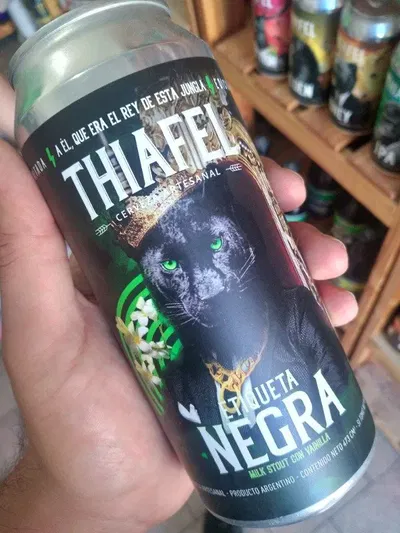 Cerveza Thiafel "Etiqueta Negra" Milk Stout Lata 473ml