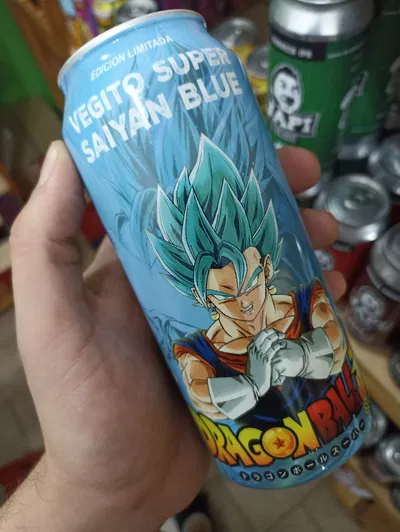 Cerveza Dragón Ball Z MD Vegito Super Saiyan Blue Lata 473ml