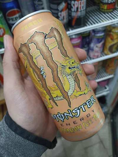 Energizante Monster Energy (Importado) Dragon Ice Tea Peach lata 437ml