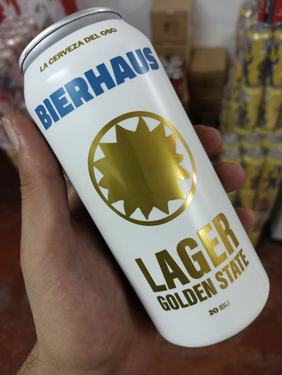 Cerveza Bierhaus Golden State Lager Lata 473ml