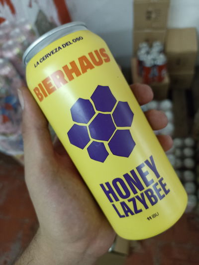Cerveza Bierhaus LazyBee Honey Lata 473ml