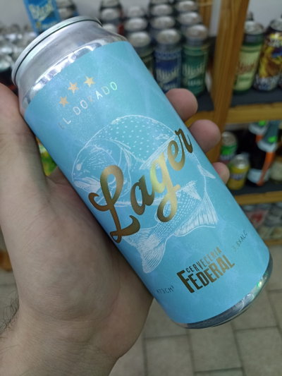 Cerveza Federal El Dorado Lager Lata 473ml