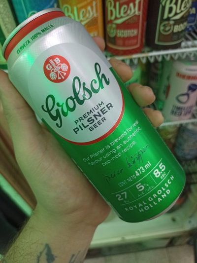 Cerveza Grolsch Pilsner Lata 473ml.