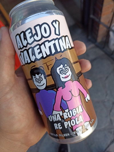 Sixpack cerveza Alejo y Valentina lata 473ml. A elección 